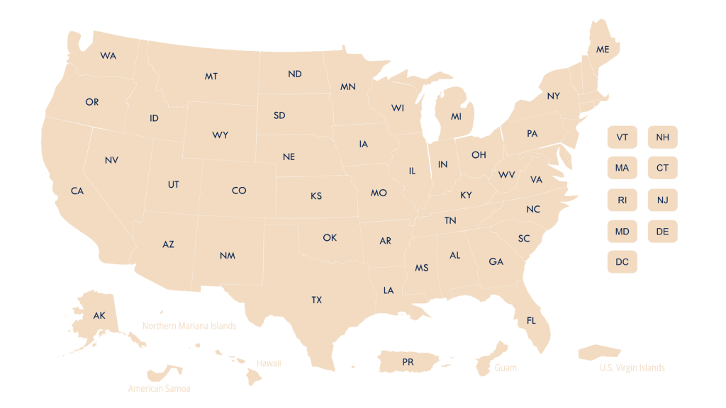 US map of voting information